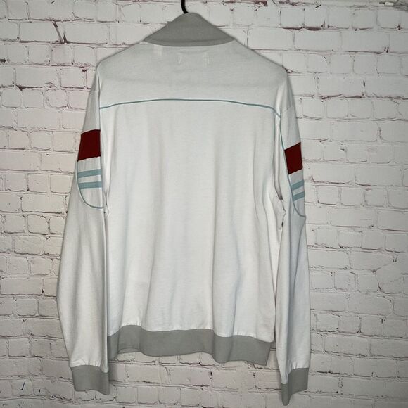 NWT Original Penguin Men's White Long Sleeve Zip Up Logo Jacket Size L. - Picture 6 of 9